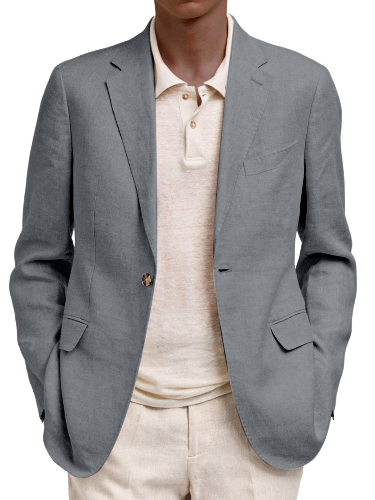 Men's Casual And Comfortable Solid Color Suit Jacket