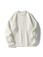 Men's Casual Round Neck Solid Color Knitted Sweater