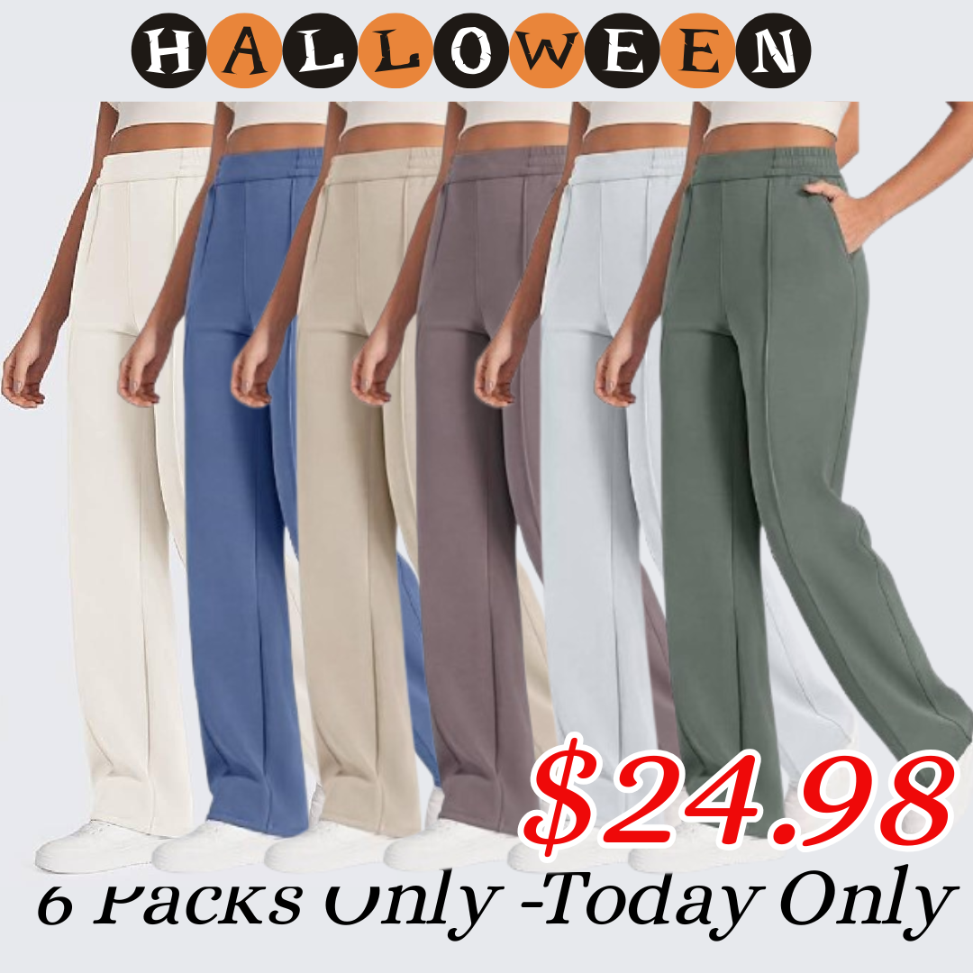 Women Wide Leg Sweatpants with Pockets Yoga Pants Casual Lounge Trousers