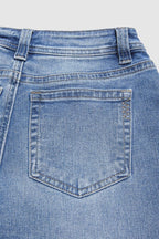 Wash Straight Leg Low Rise Jeans