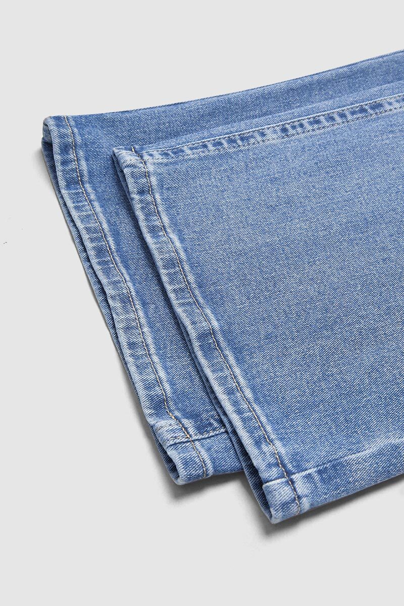 Wash Straight Leg Low Rise Jeans