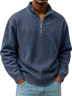 Men's Retro Everyday Stand Collar Zipper Casual Sweatshirt