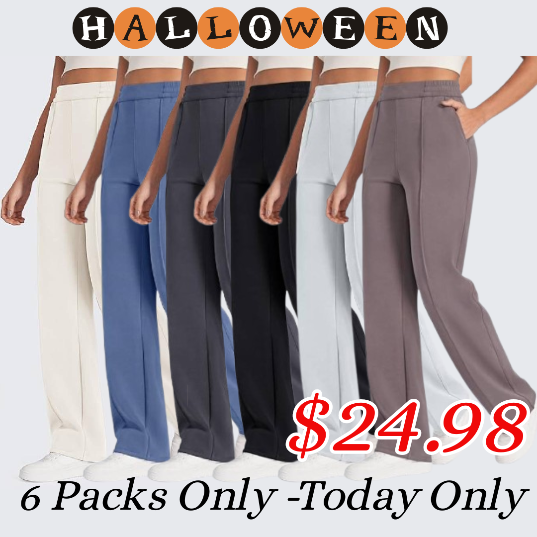 Women Wide Leg Sweatpants with Pockets Yoga Pants Casual Lounge Trousers