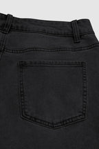 Wash High Waist Straight Leg Capri Jeans Without Belt