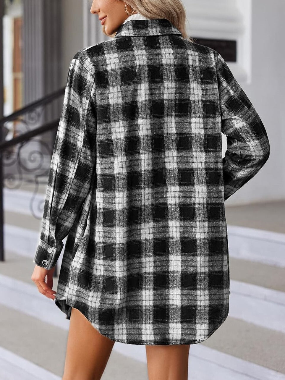 Women's Flannel Plaid Button Down Shirts