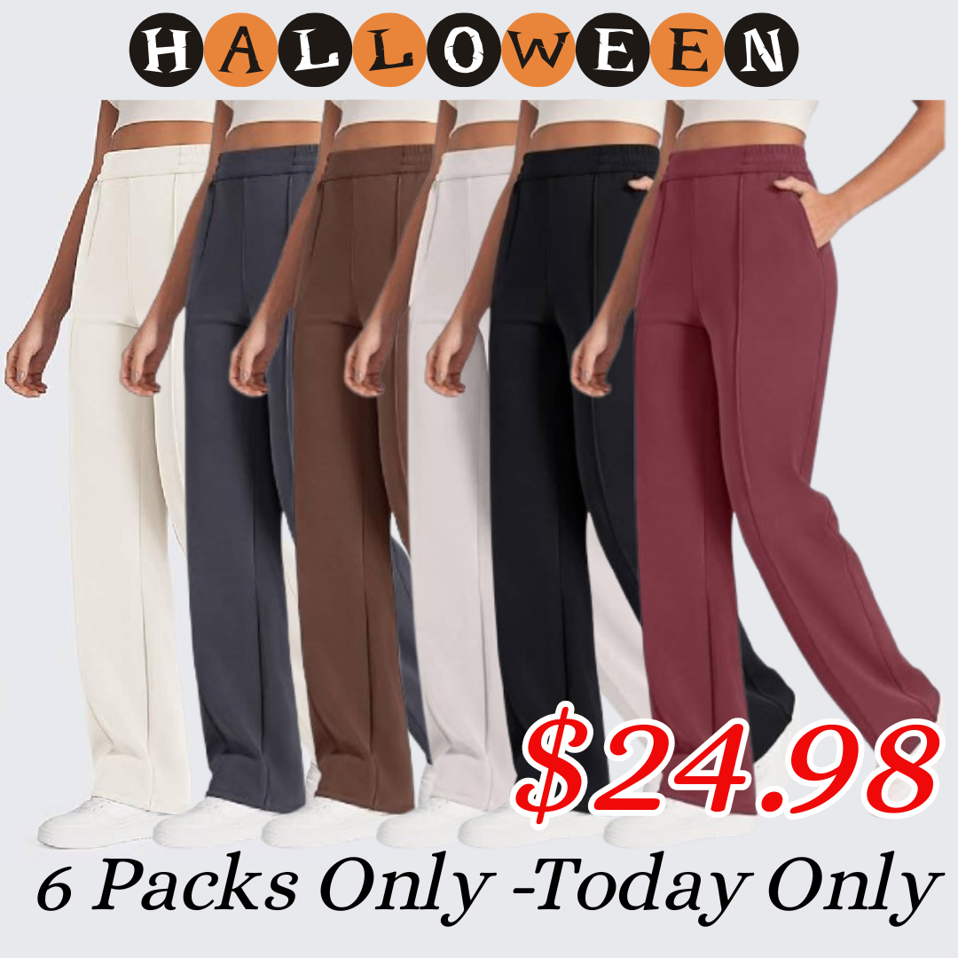 Women Wide Leg Sweatpants with Pockets Yoga Pants Casual Lounge Trousers