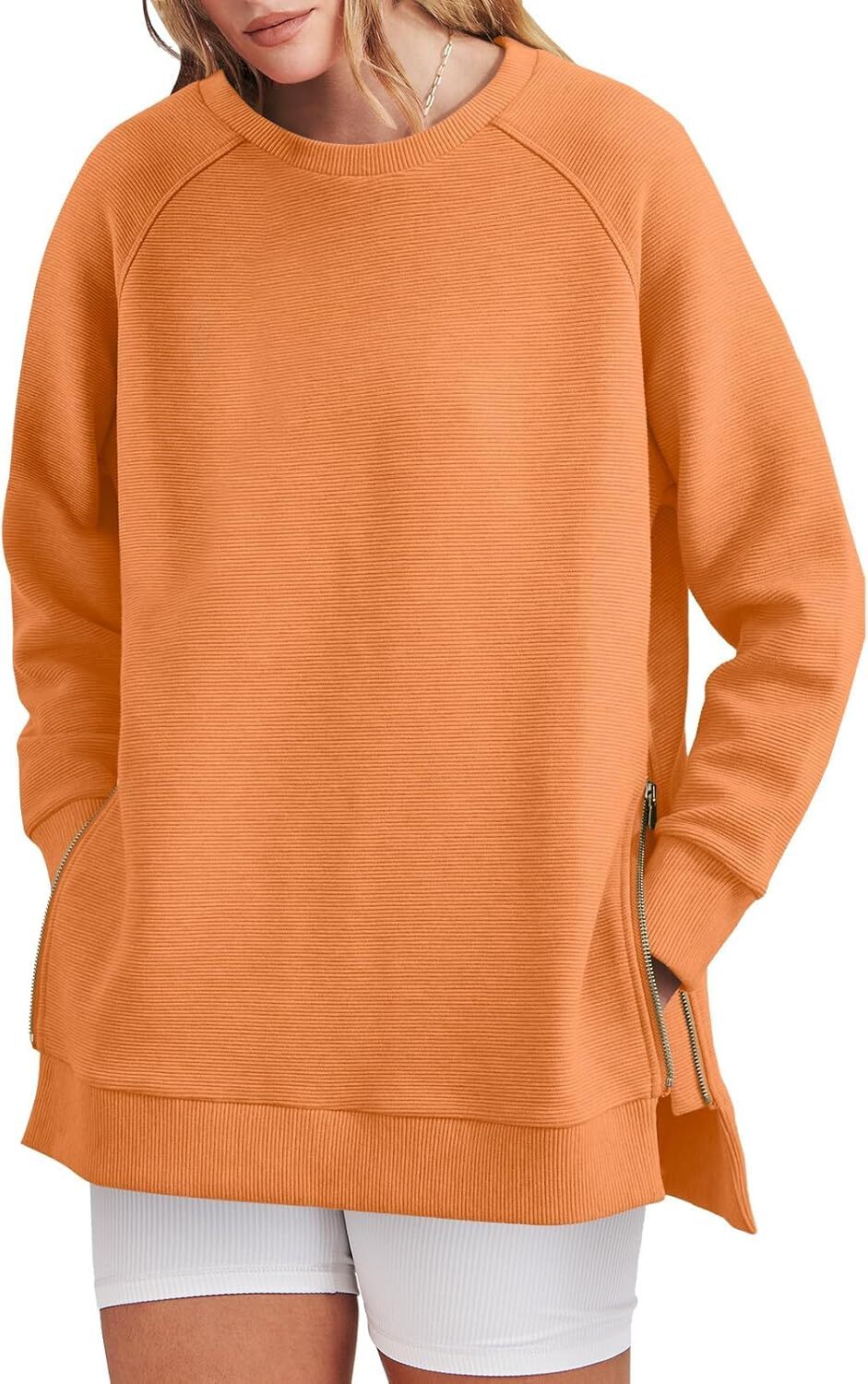 Women's Side Zipper Oversized Sweatshirt