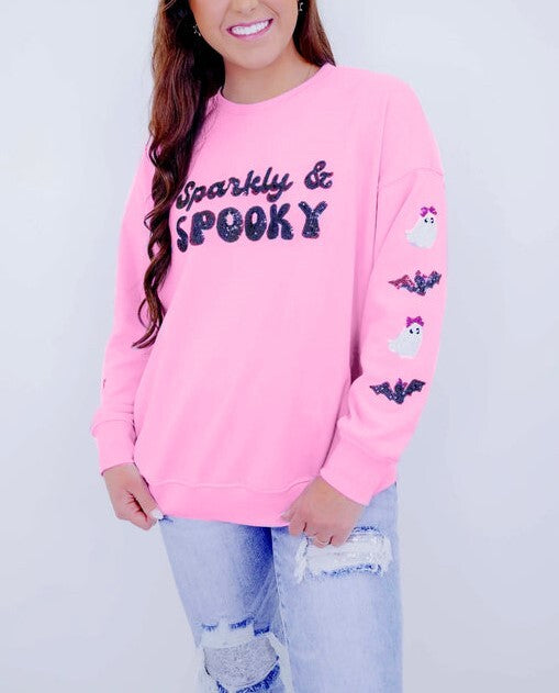 Women's Sparkly & Spooky Sequin Sweatshirt