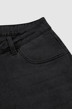 Wash High Waist Straight Leg Capri Jeans Without Belt