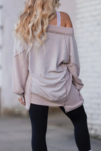 Women's V-Neck Loose Long Sleeve Top