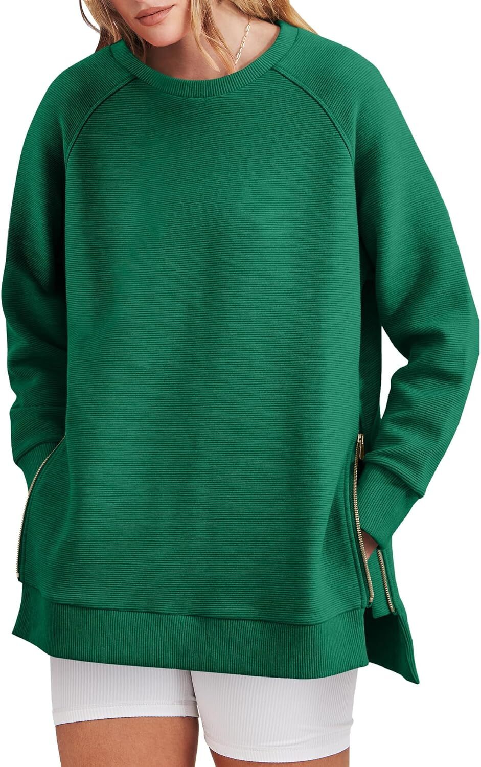 Women's Side Zipper Oversized Sweatshirt