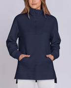 Women's Quarter Zip Oversized Knit Pullover
