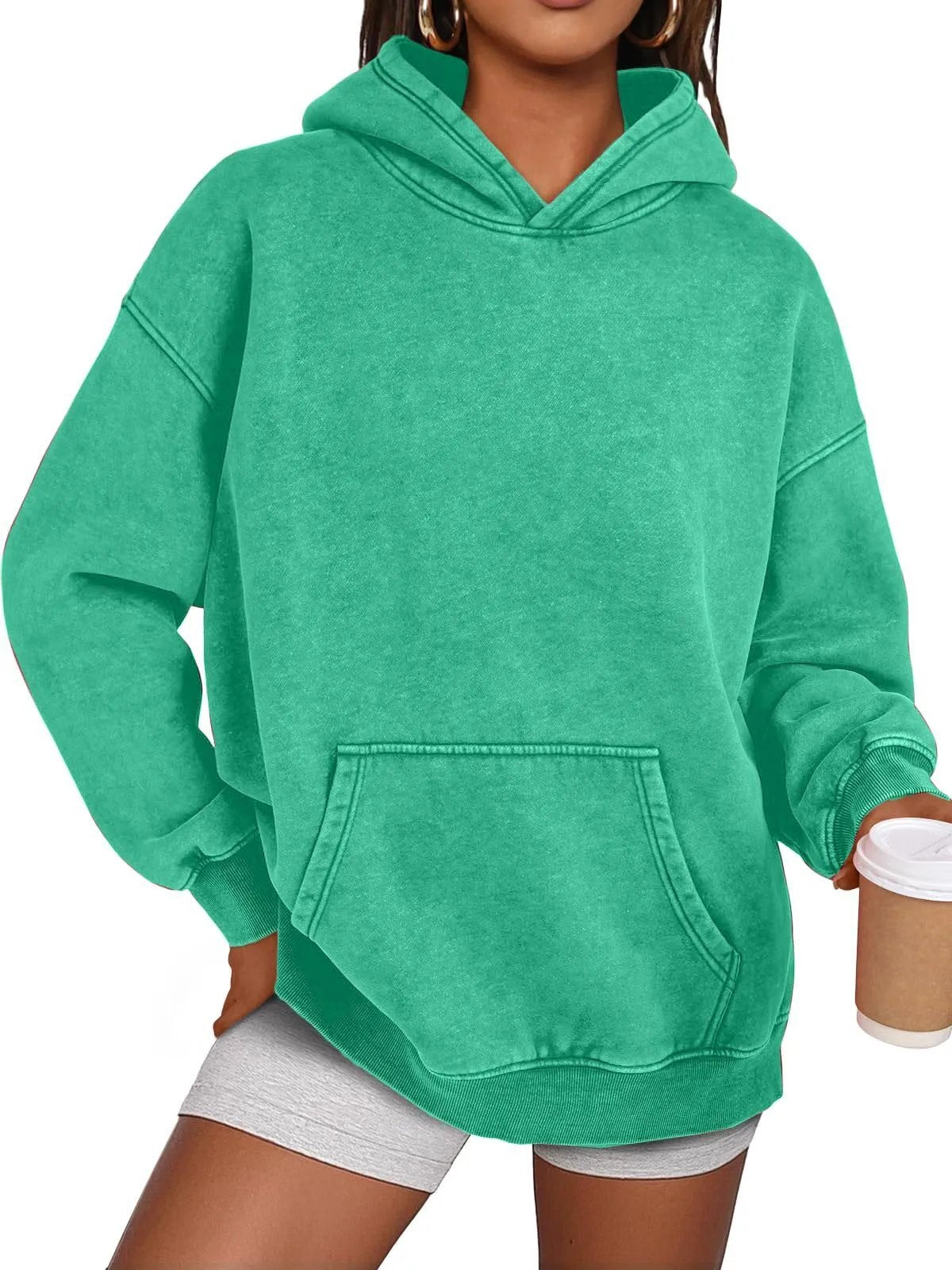 Unisex Casual Oversized Acid Wash Tops Hoodie Pullover(Buy 2 Free Shipping)