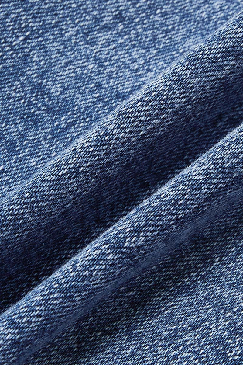 Wash Roll Hem High Rise Straight Leg Capri Jeans