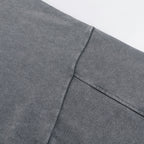 Men's Distressed Washed Cotton Round Neck Long-sleeved Sweatshirt