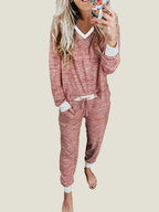 Women's Striped Lounge Pajamas Set