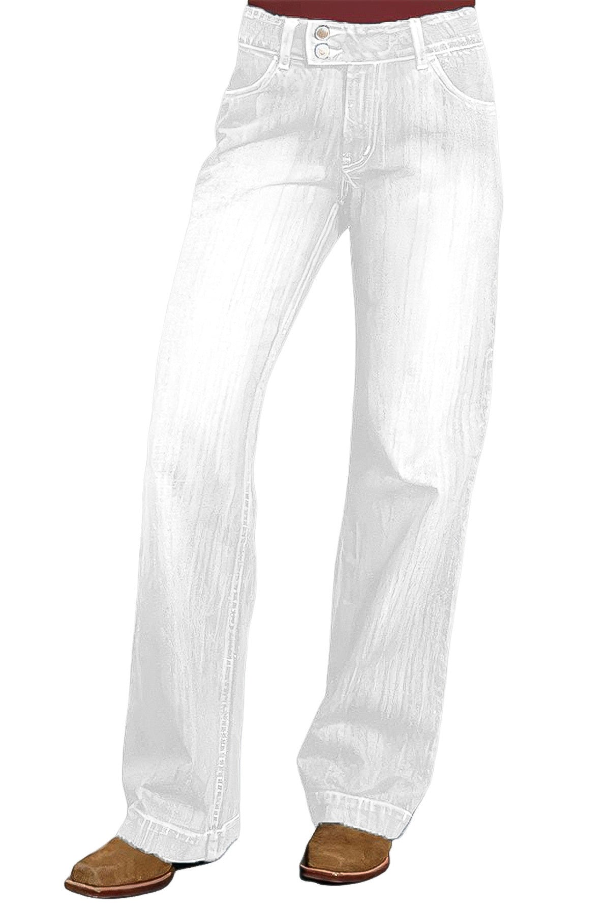 Vintage Oblique Button Mid Waist Straight Leg Jeans