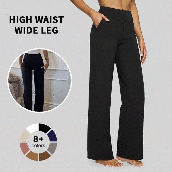 👻𝑯𝒂𝒍𝒍𝒐𝒘𝒆𝒆𝒏 𝑭𝒍𝒂𝒔𝒉 𝑺𝒂𝒍𝒆🎃Women’s High-Waist Wide Leg Pants – Business Casual Yoga Dress Pants with Pockets